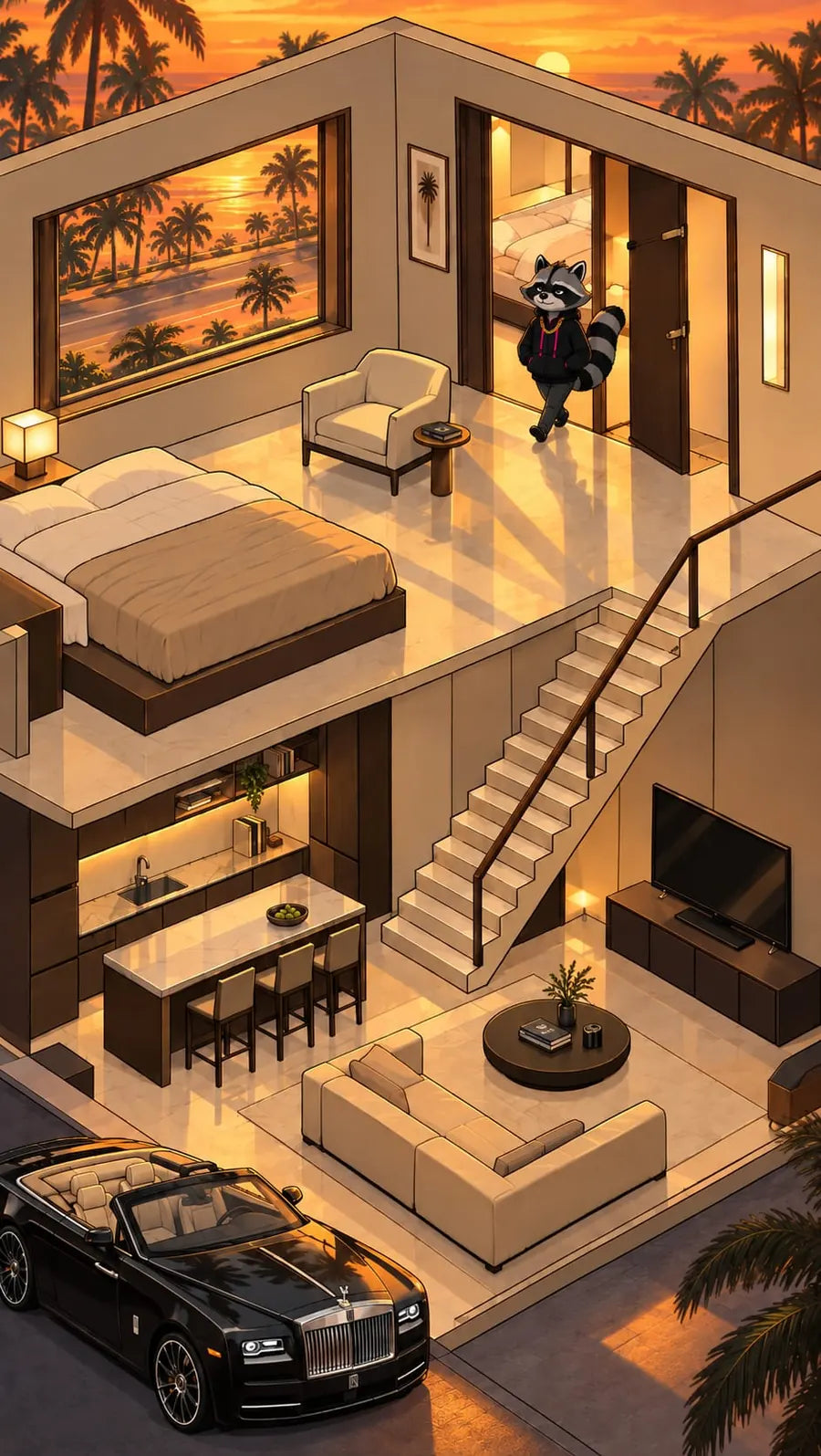 Ricop's den at sunset